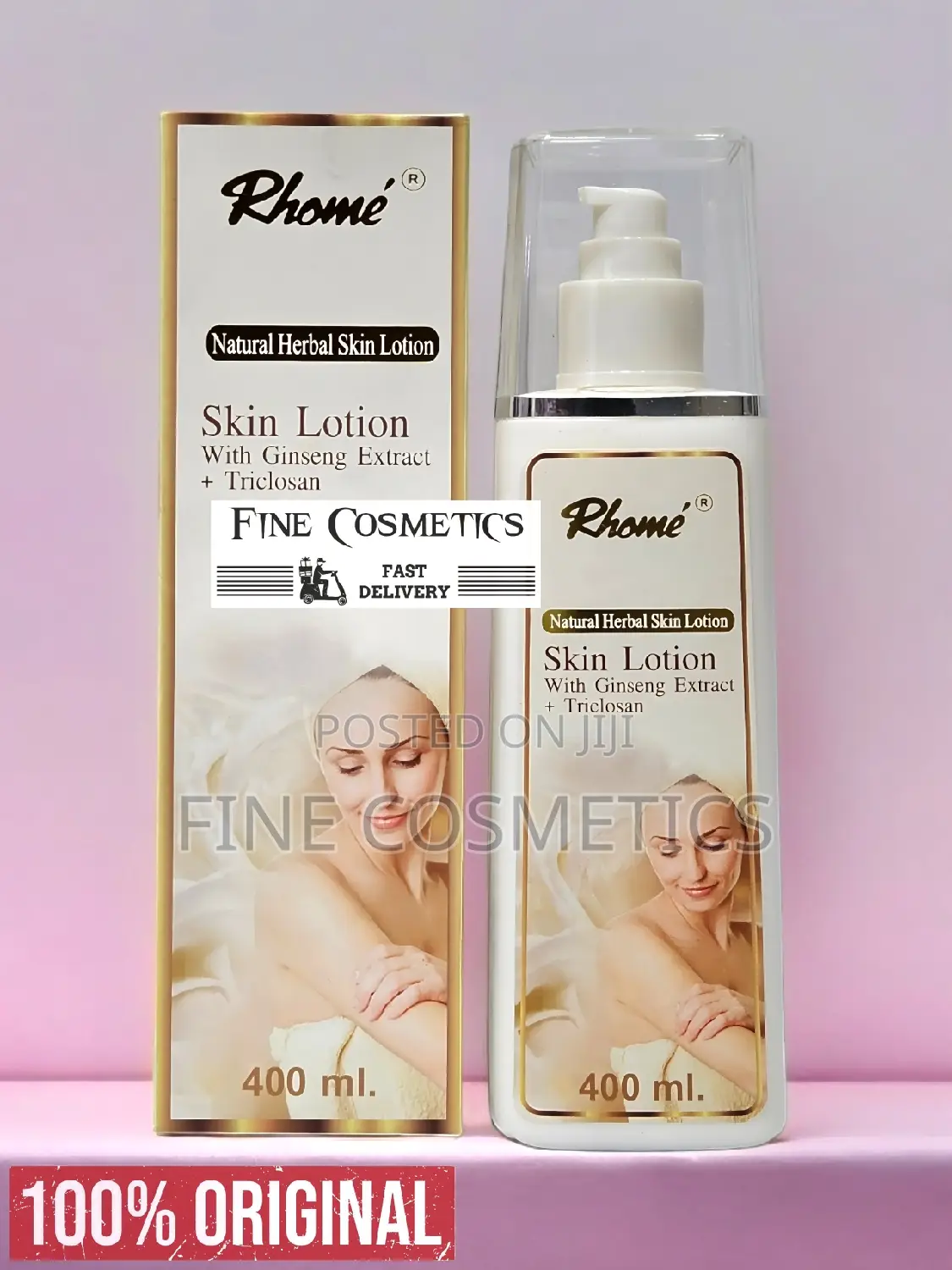 Rhome Natural Herbal Skin Lotion With Ginseng Extracts. 400G