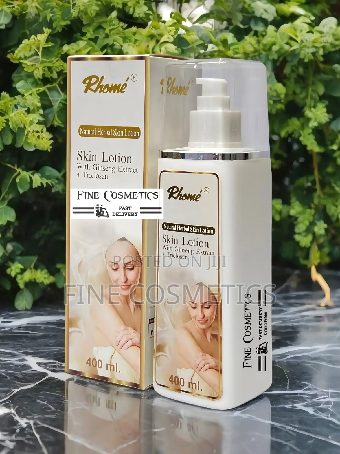 Rhome Natural Herbal Skin Lotion With Ginseng Extracts. 400G