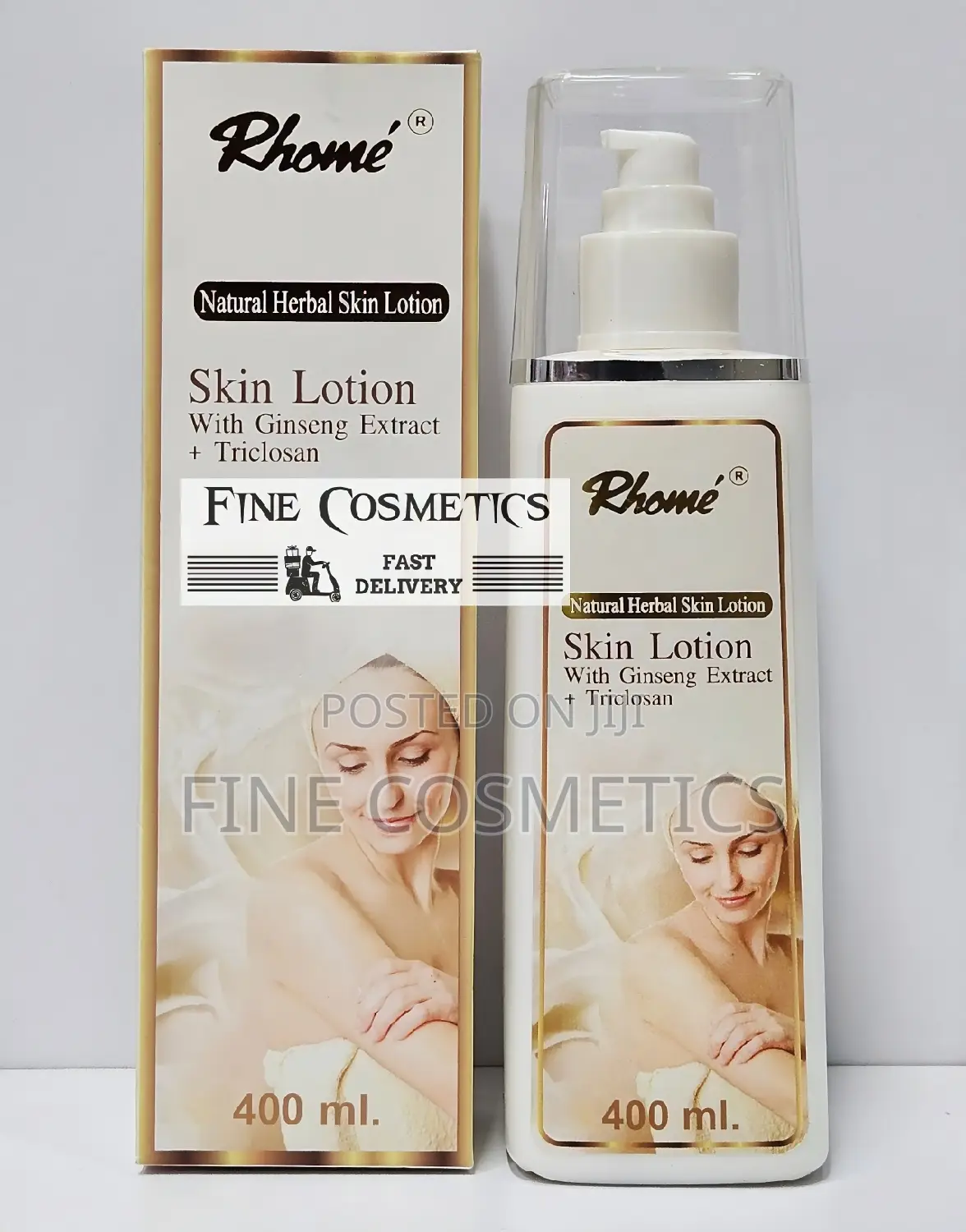 Rhome Natural Herbal Skin Lotion With Ginseng Extracts. 400G
