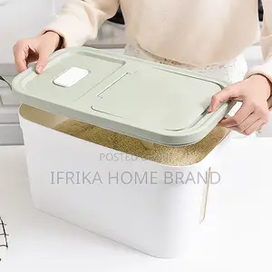 Cereal Rice Container Box With Lid for Kitchen Storage Rice