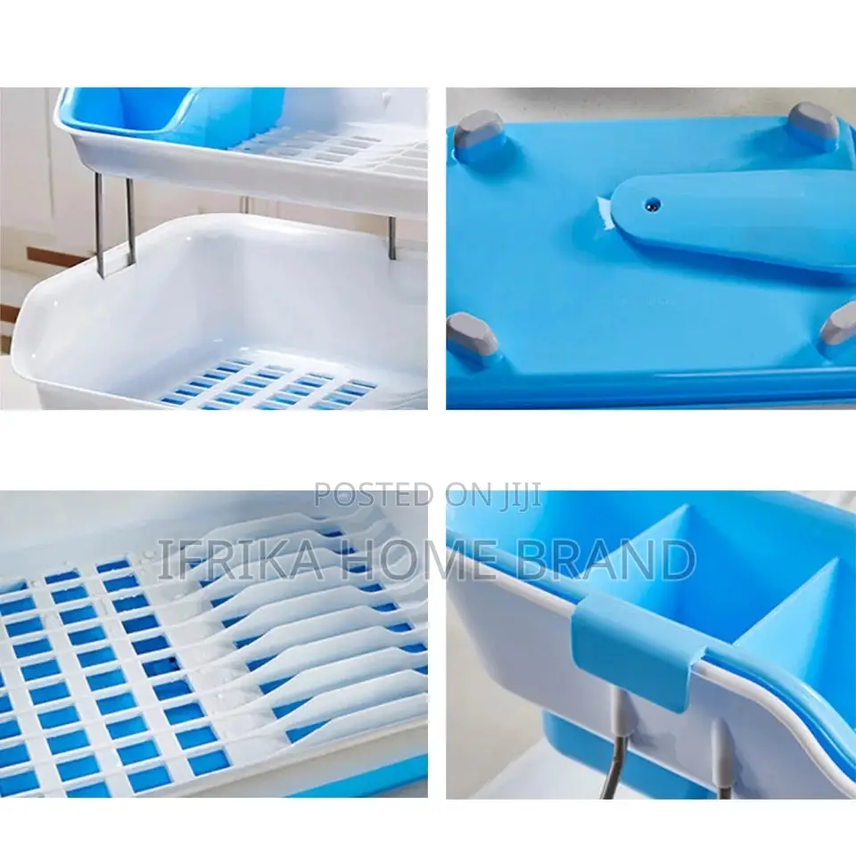 2-Tier Dish Drying Rack Large Capacity Dish Racks Kitchen