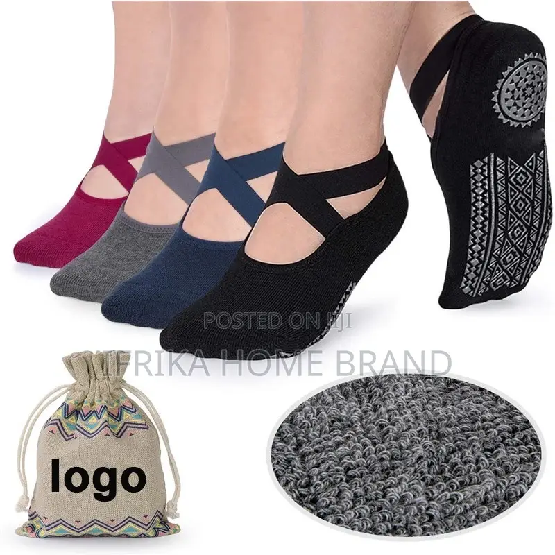Non-Slip Grips Straps Yoga Socks for Women Ideal Indoor Sock