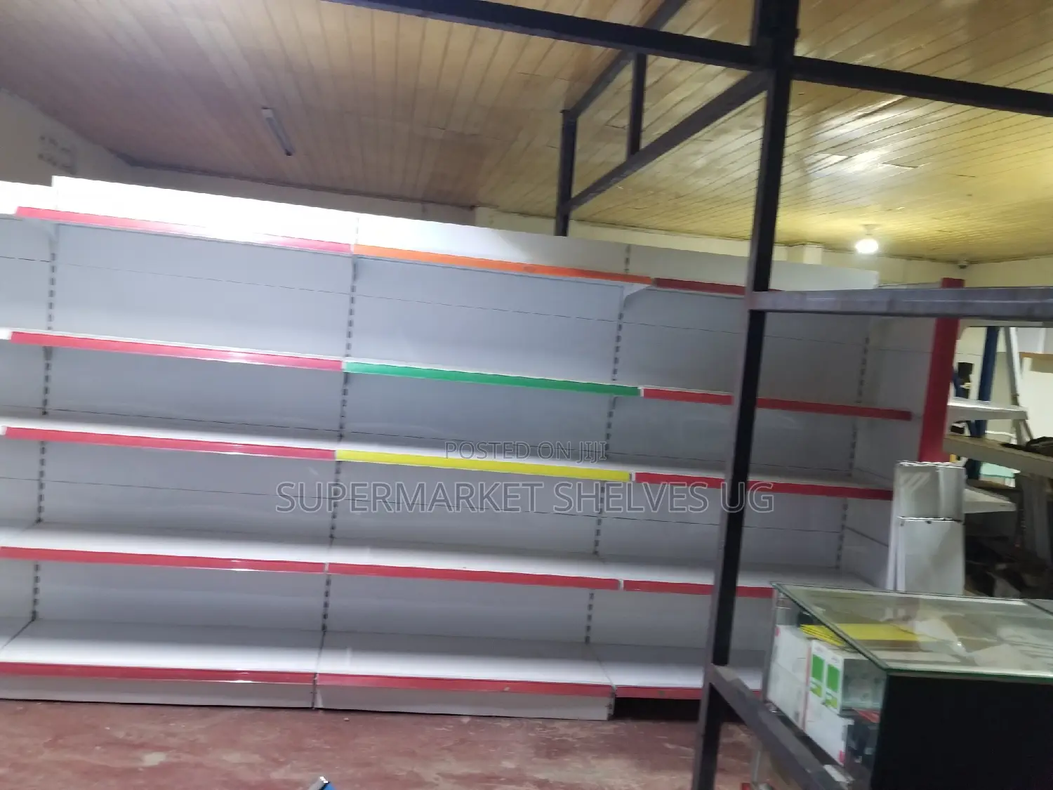 Supermarkets Shelves Set With 4 Doubles and 2 Front at 7m