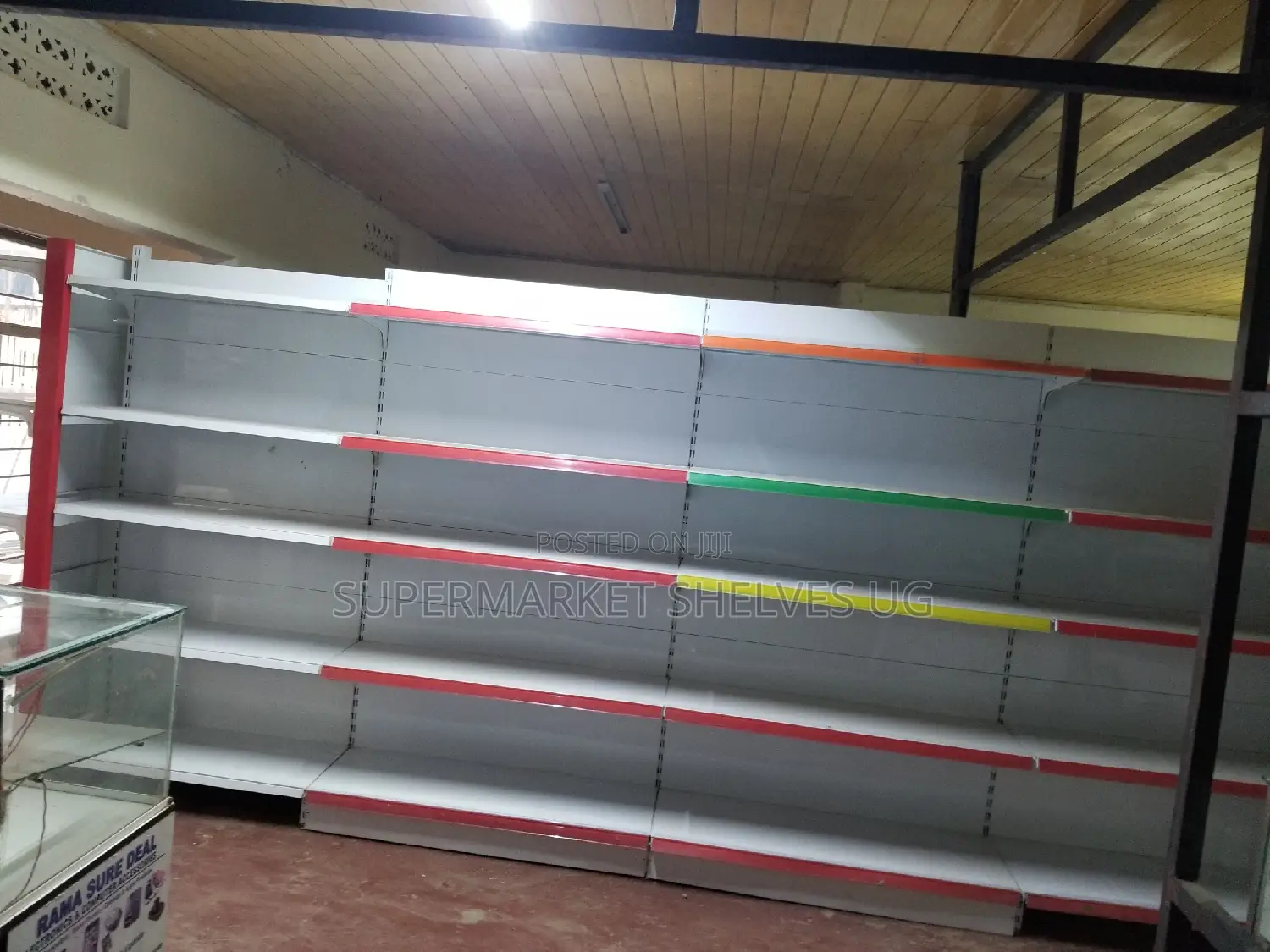 Supermarkets Shelves Set With 4 Doubles and 2 Front at 7m