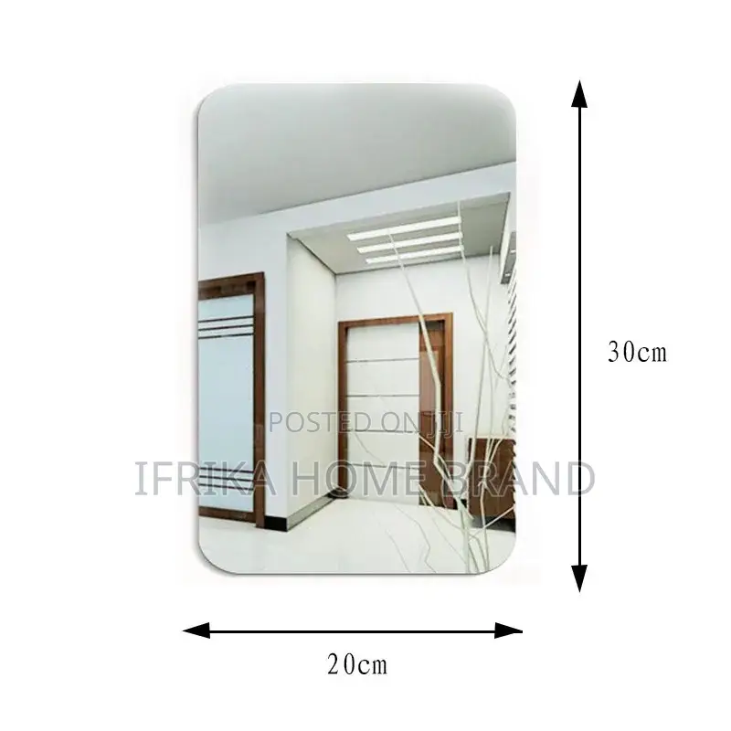 Removable Acrylic Mirror Wall Square Oval Self Adhesive