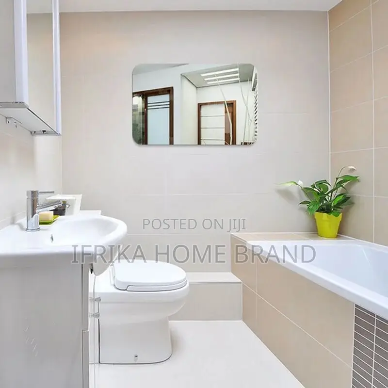 Removable Acrylic Mirror Wall Square Oval Self Adhesive