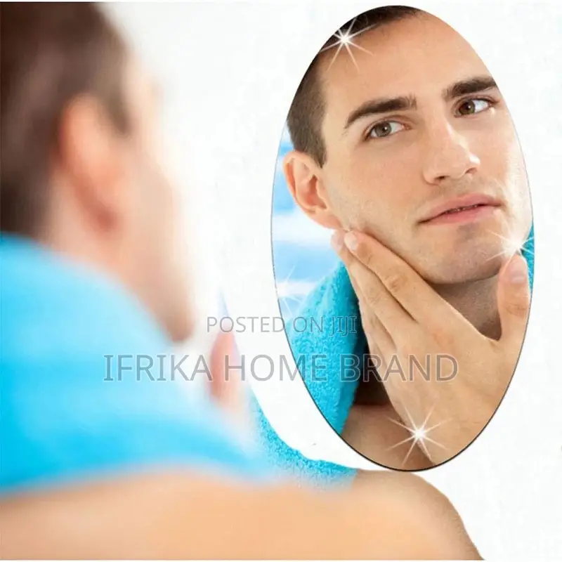 Removable Acrylic Mirror Wall Square Oval Self Adhesive