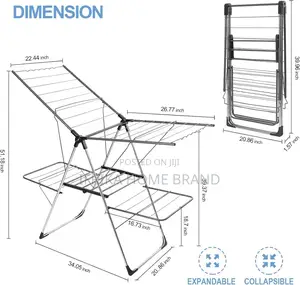 Clothes Drying Rack, Foldable 2-Level Laundry Racks Clothes