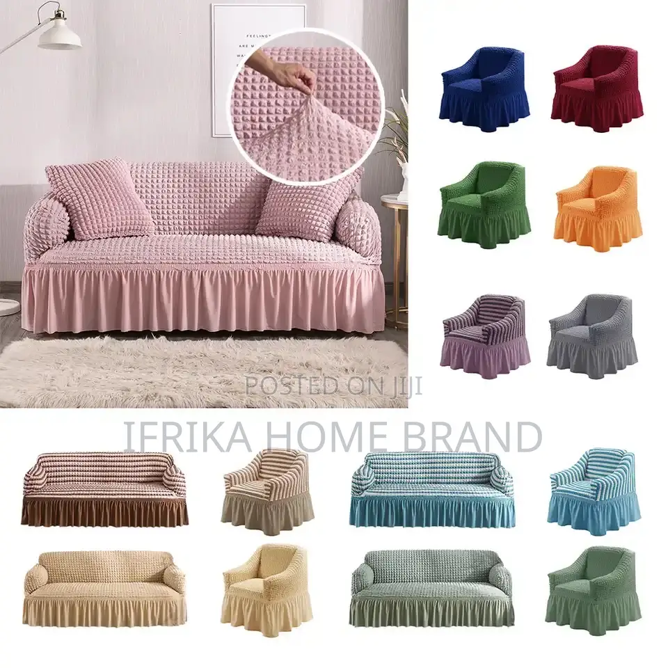 3;2;1 Elastic Stretch Sofa Cover Plaid Couch Cover