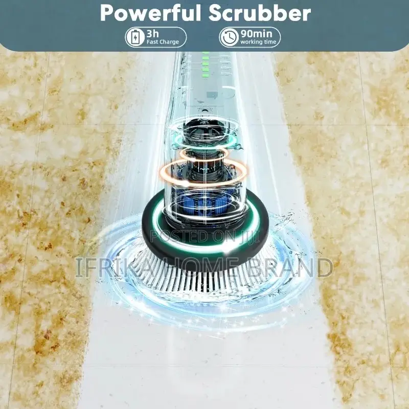 Electric Spin Scrubber 7in1 Bathroom Cordless Cleaning Brush