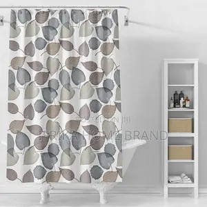 Waterproof PEVA Shower Curtain Bathroom Curtain With Hooks