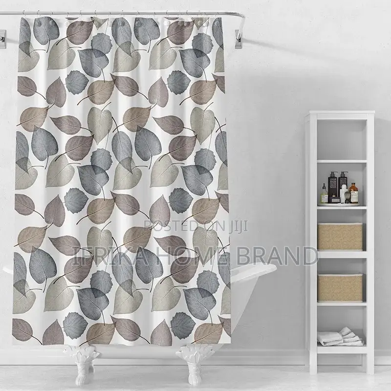 Waterproof PEVA Shower Curtain Bathroom Curtain With Hooks