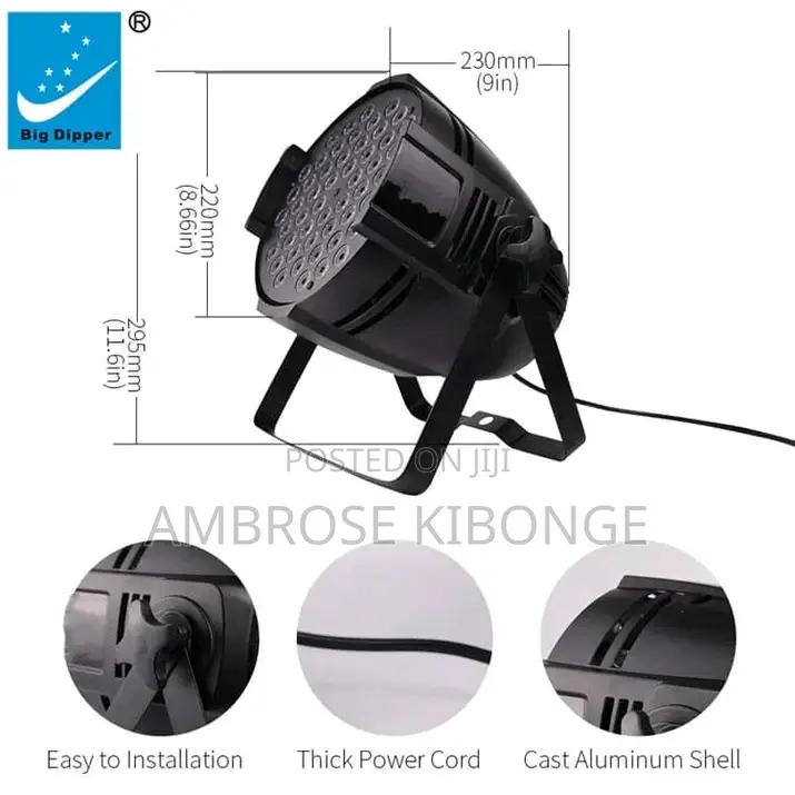 Par Can LED Full Color 54×3W Signal + Fan Stage/Disco Lights