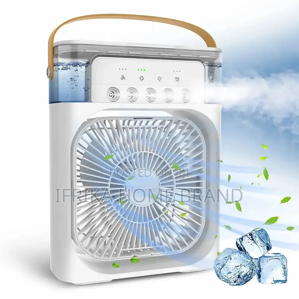 Portable Fan Air Conditioner USB Table Fan LED Night Light