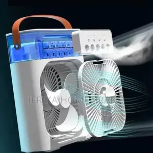 Portable Fan Air Conditioner USB Table Fan LED Night Light