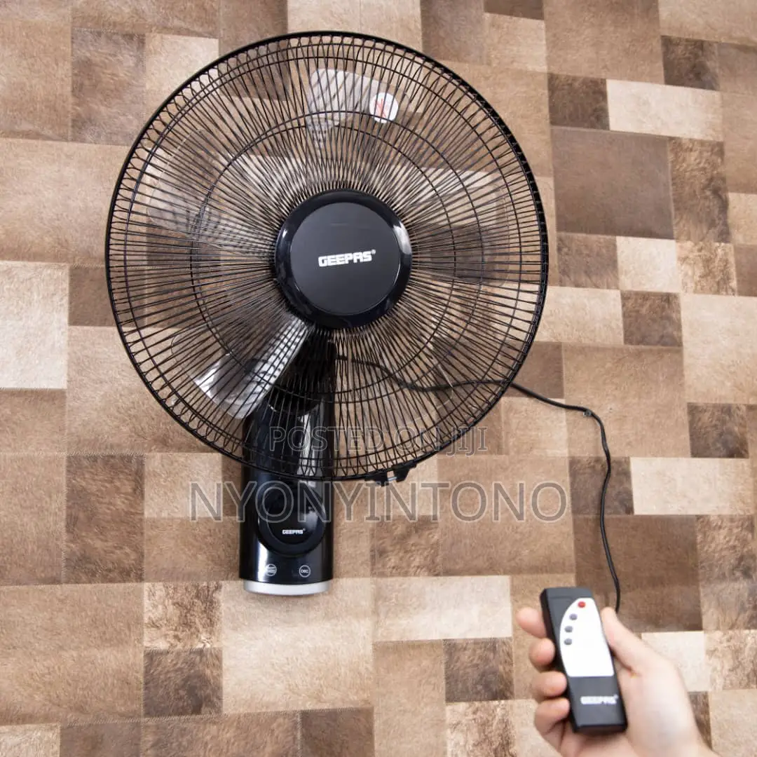Geepas16" High Quality Wall Fan With Remotectrl 2yrs Warant
