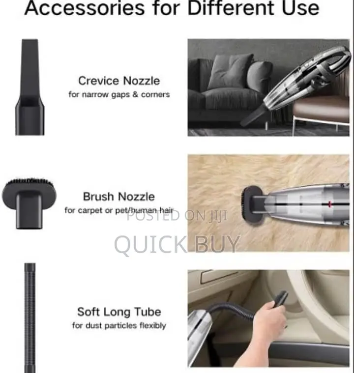 Low Noise Wet and Dry Cordless Car Vacuum Cleaner