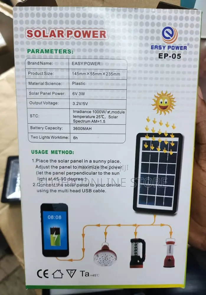 Easy Power Mini Solar Lighting System With 2 Bulbs