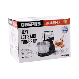 Geepas Heavy Duty 2.5 Litres Stand Mixer With 2yrs Warranty