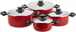 Tefal Tempo Flame Non-Stick 8 PCS Cooking Set,