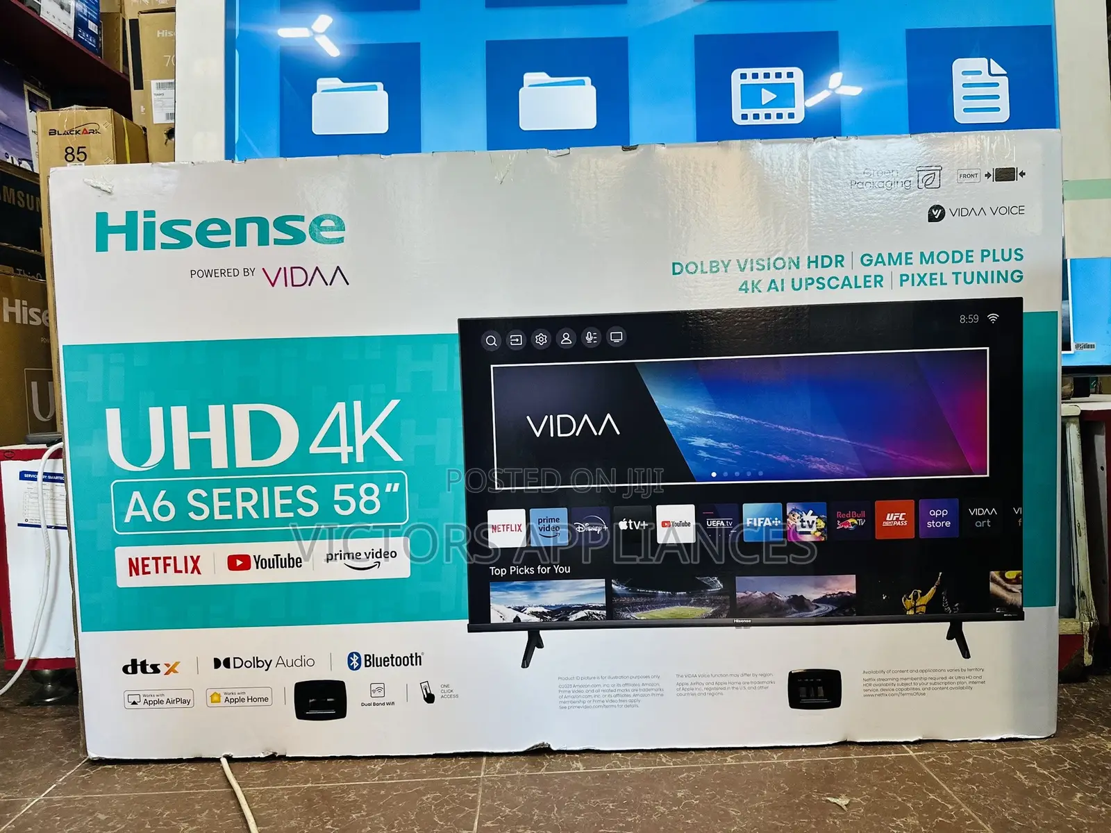 Hisense 58inch UHD Smart Tv New Model With Apple Airplay