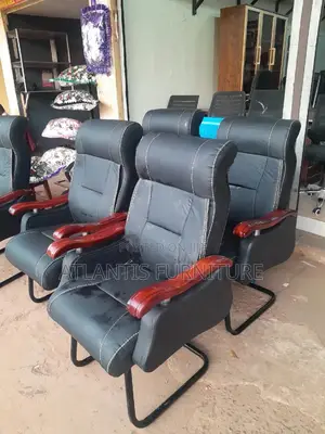 Reather Executive Office Chair With Wooden Arms