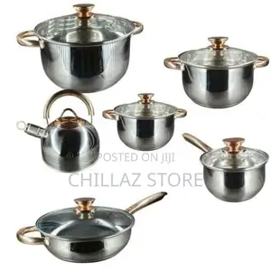 12 Piece Heavy Stainless Steel Saucepans