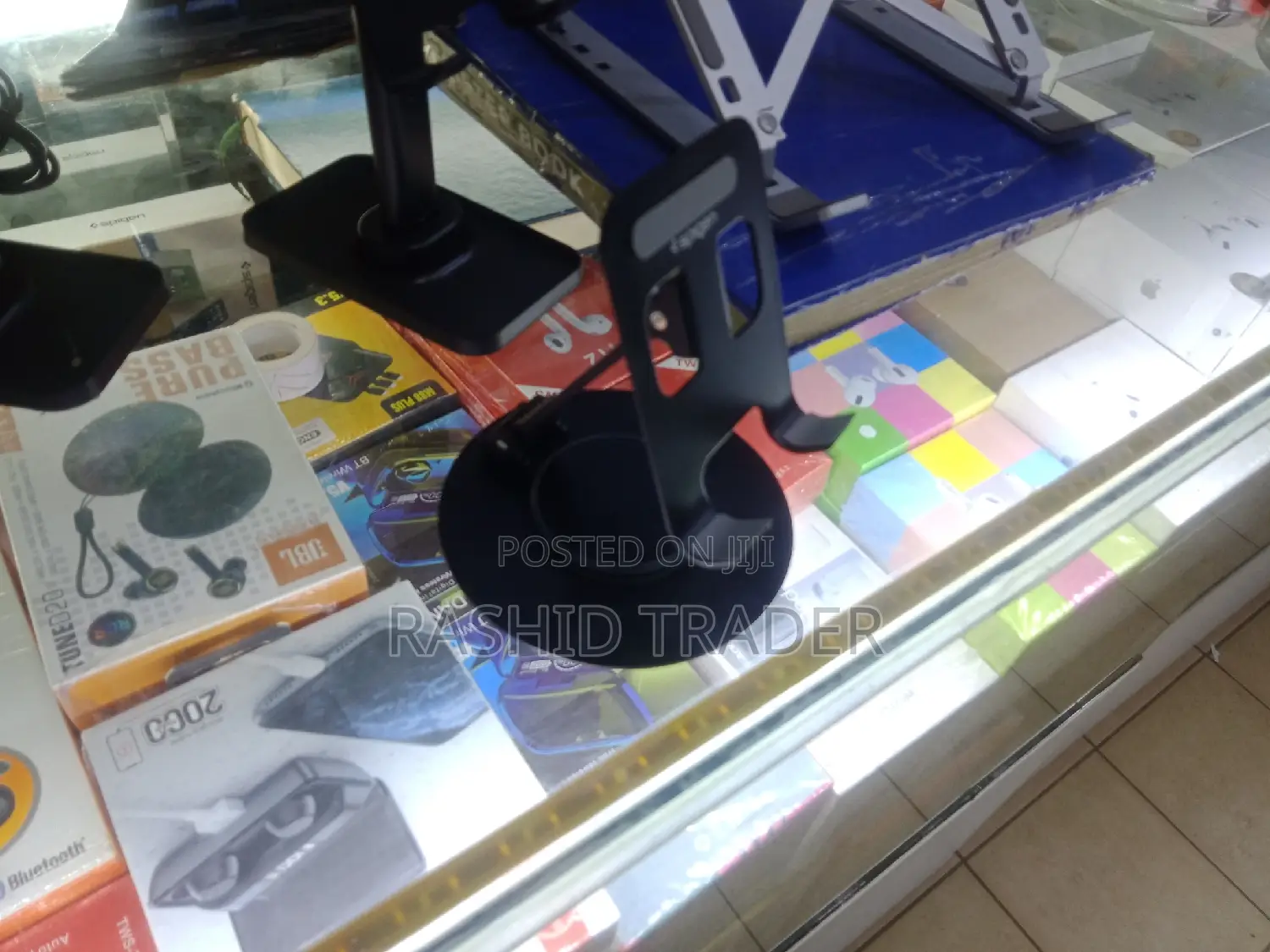 Table Phone Holder With Stand Black