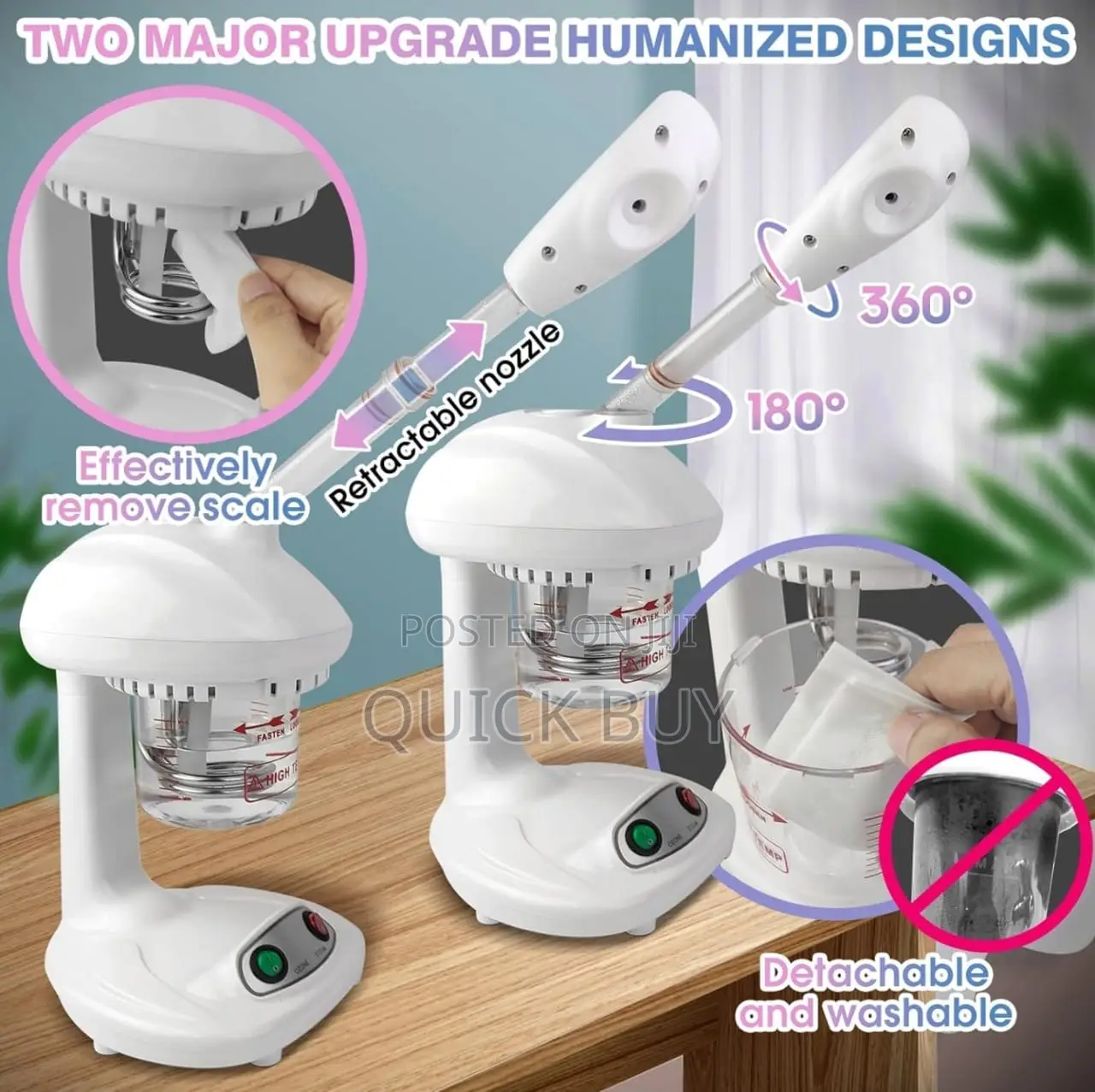 Facial Sauna Vapour Steamer Face Mist Sprayer Beauty Salon
