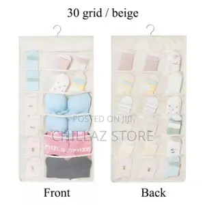 Double 24 Pockets Socks,Bra,Underwear Bag Hanger Storage