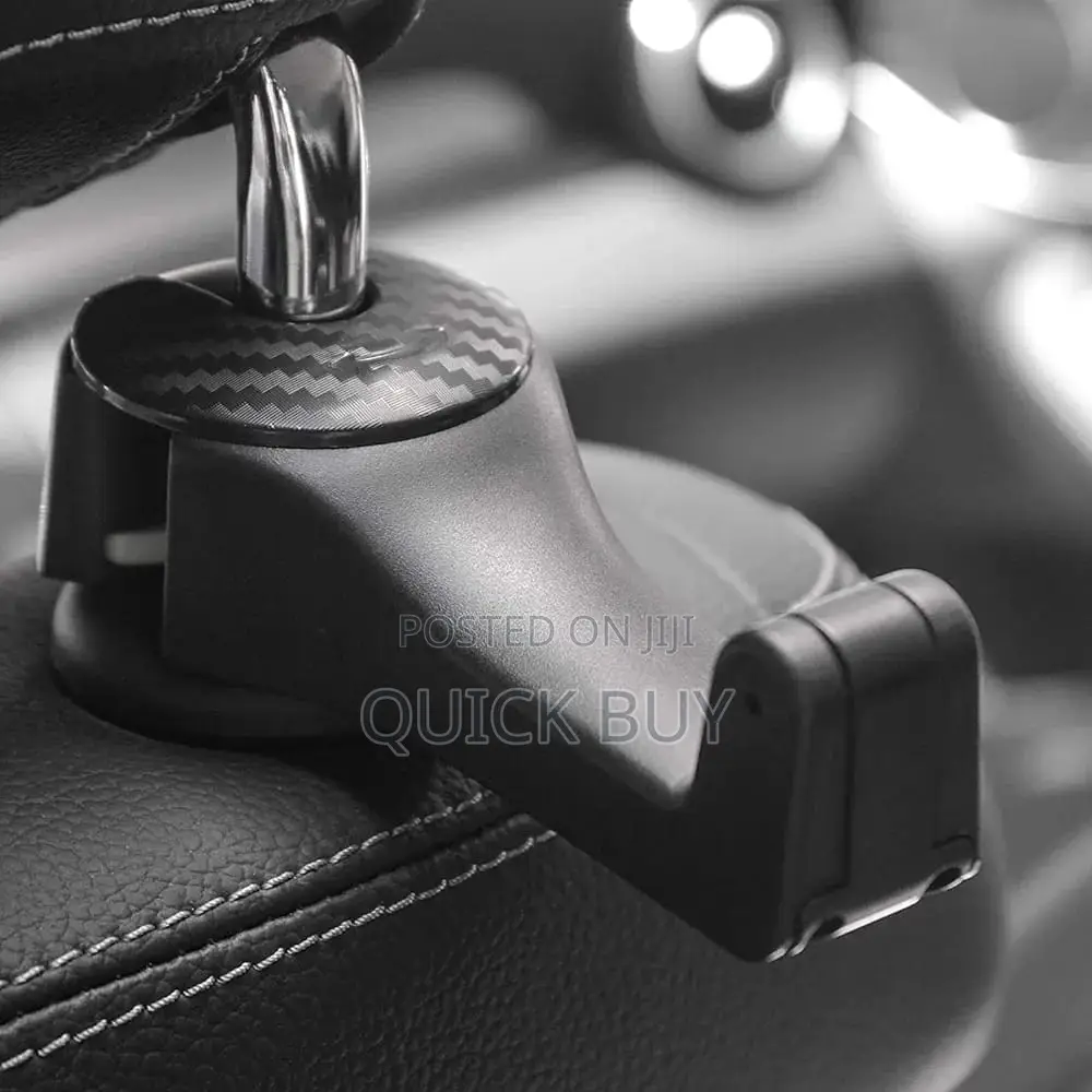 2 In 1 Car Seat Back Headrest Hook With Phone Holder