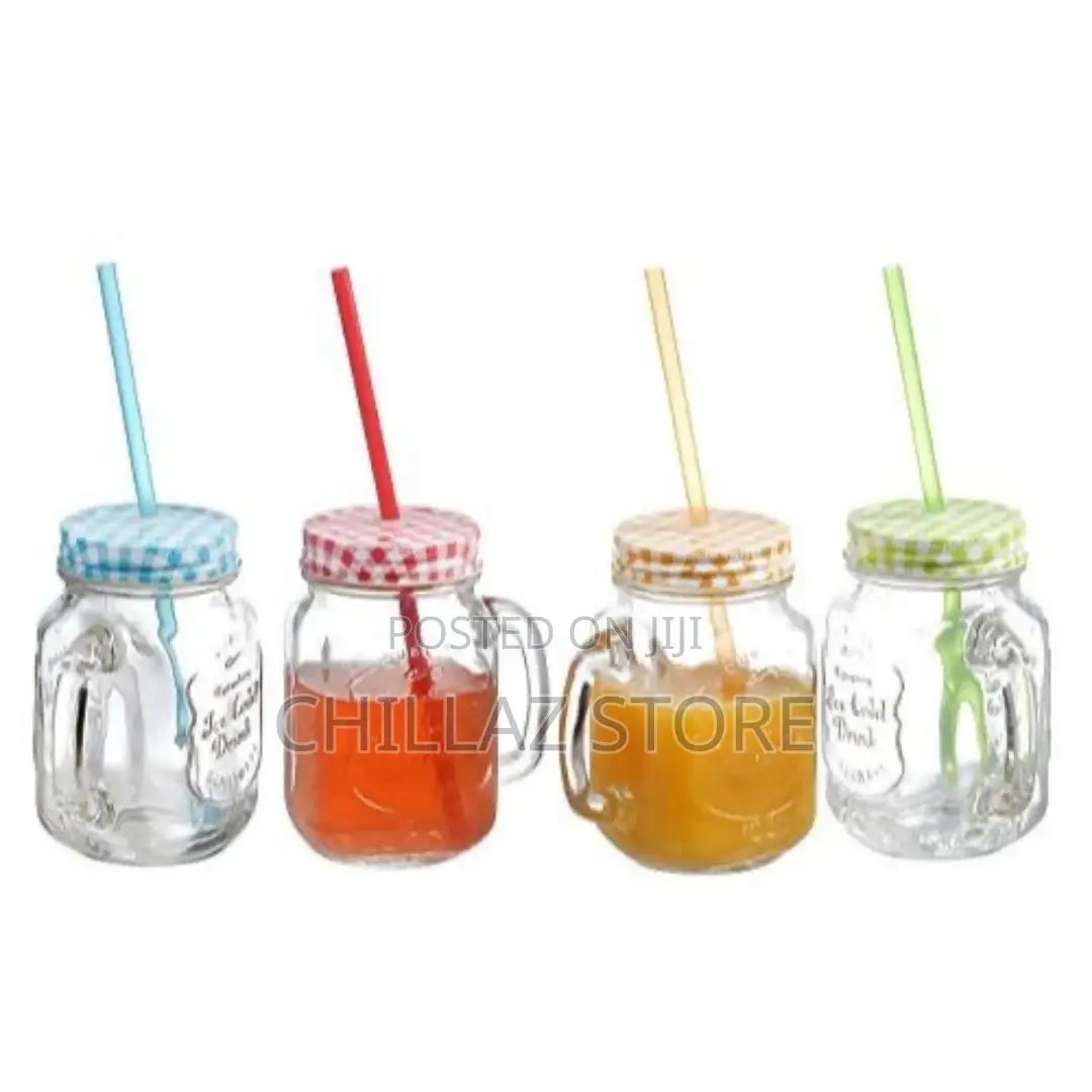 6 Pieces of Juice Glass Mason Jars Cup Mugs-