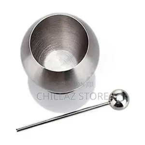 Egg Shaped Metallic Sugar Bowl Seasoning Pot With Spoon