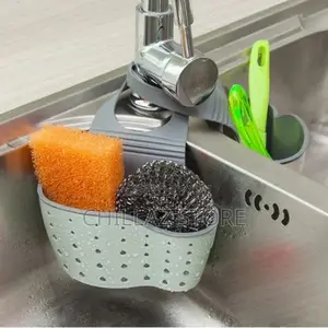 Kitchen Sink Hanging Soap Dish,Sponge Drainer Storage Basket