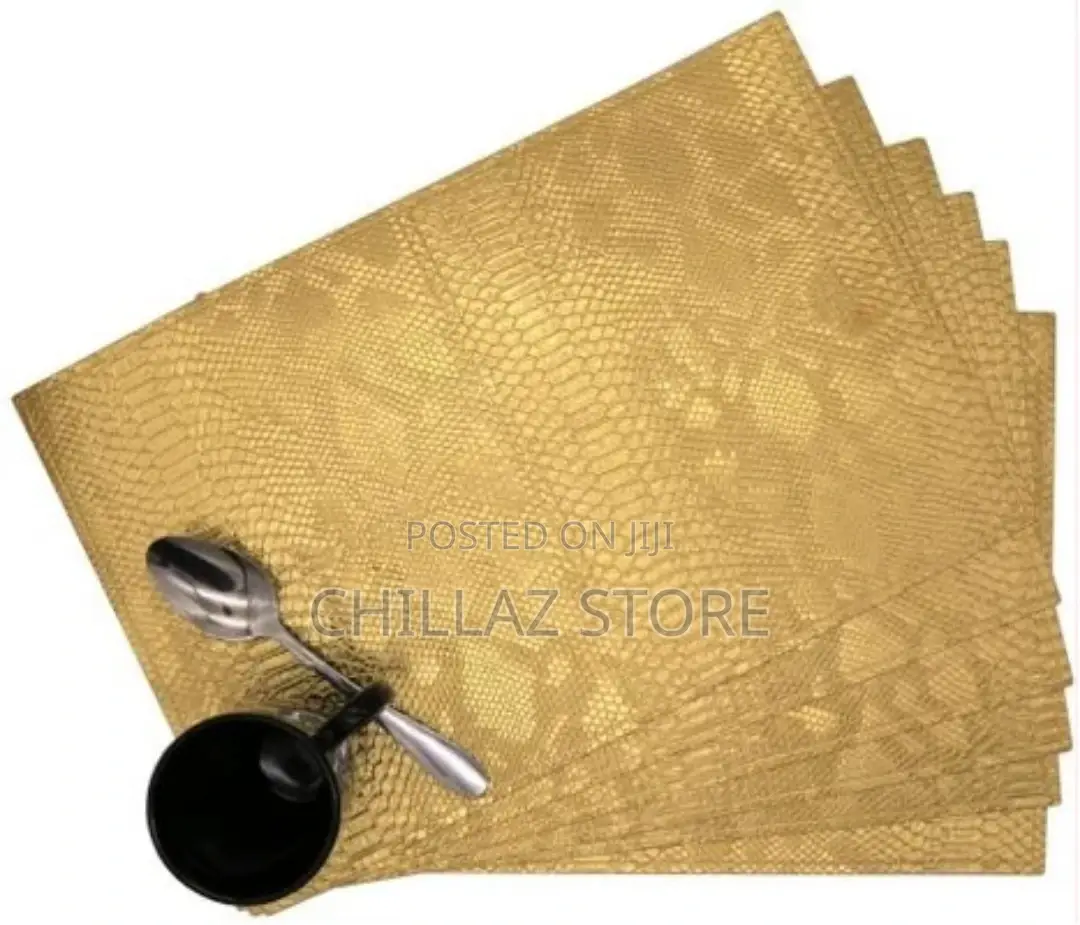 6 PCS of Leather Table Mats Without Cup and Spoon