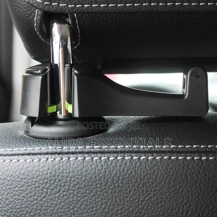 2 in 1 Car Headrest Hook With Hidden Phone Holder