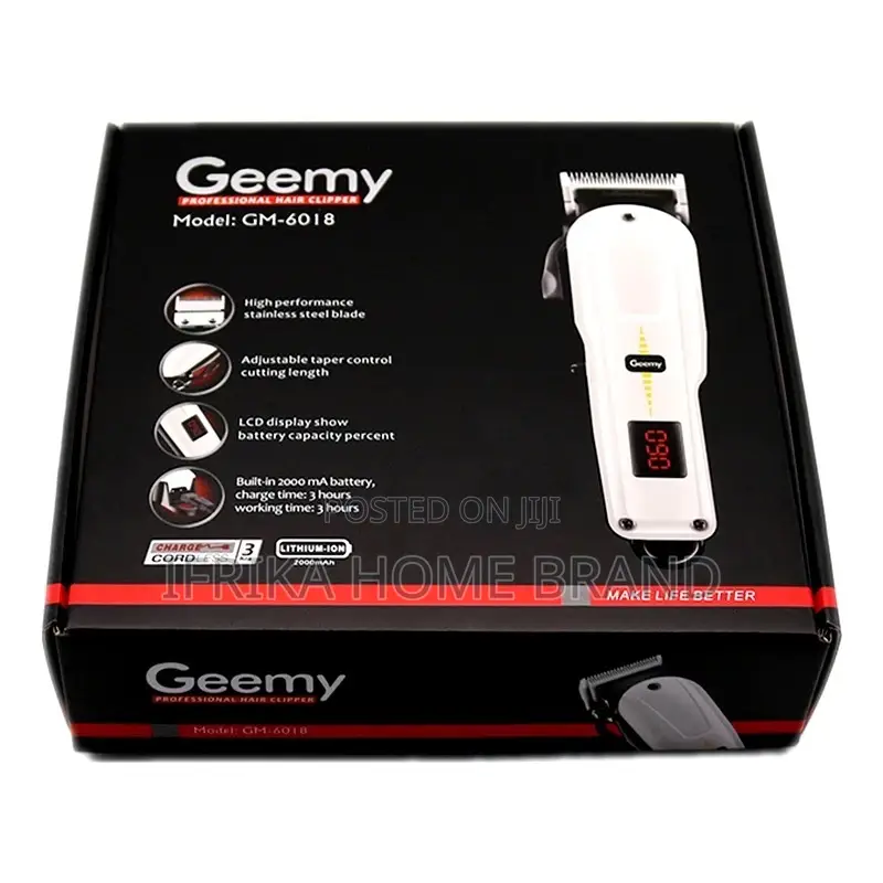 Original Geemy Cordless Electric Hair Clipper Adjustable