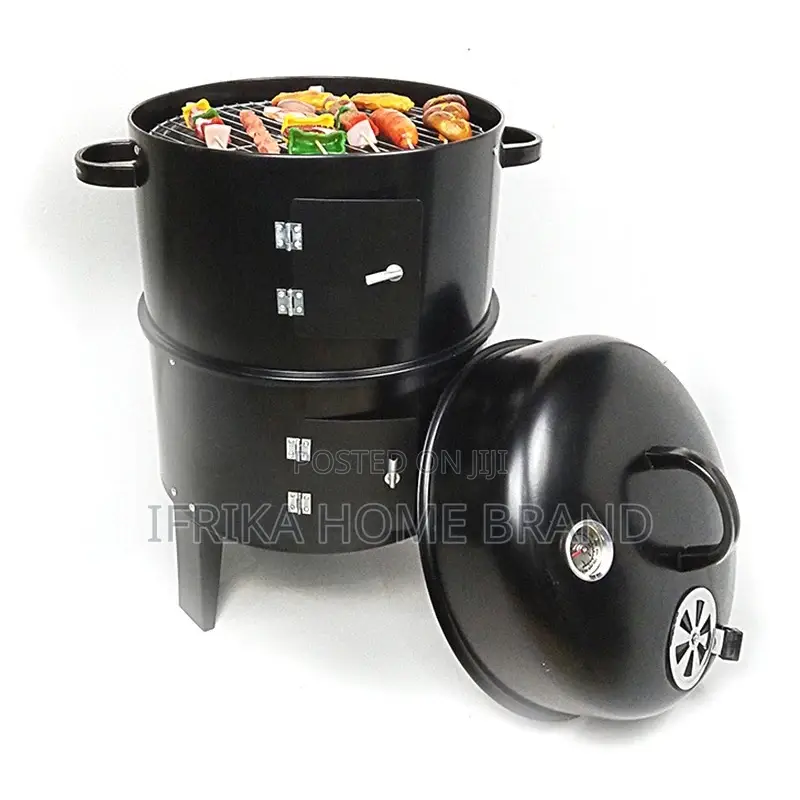 Outdoor 3 in 1 Barrel BBQ Large Barbecue Charcoal Grill