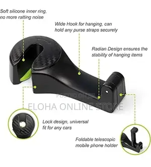 Car Seat Headrest Hook/Phone Holder Back Seat Hanger