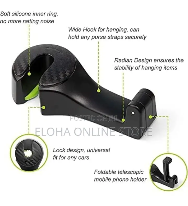 Car Seat Headrest Hook/Phone Holder Back Seat Hanger