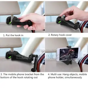 Car Seat Headrest Hook/Phone Holder Back Seat Hanger