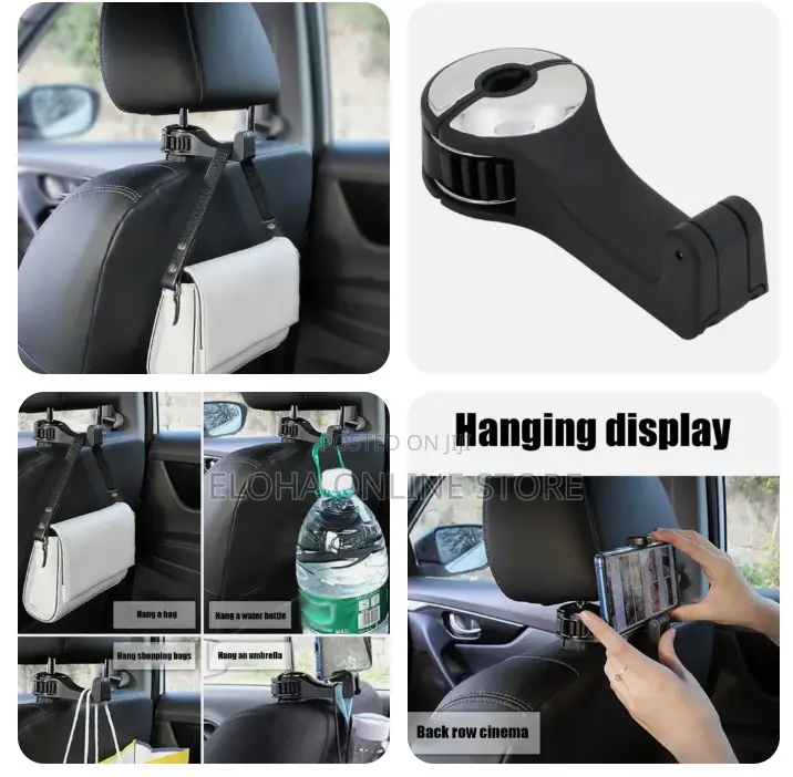 Car Seat Headrest Hook/Phone Holder Back Seat Hanger