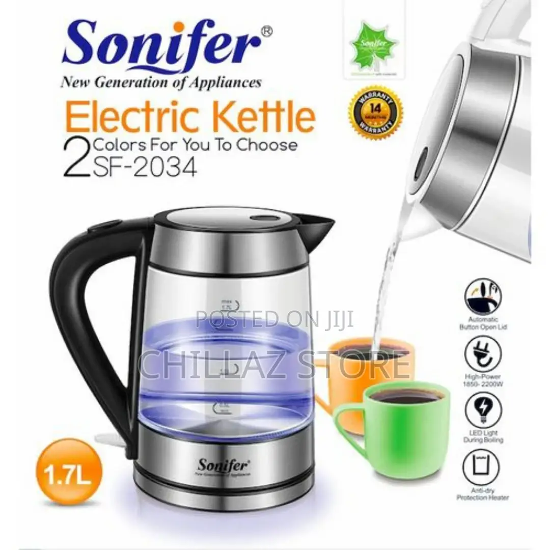 Sonifer 1.7 Litre Glass Electric Kettle –