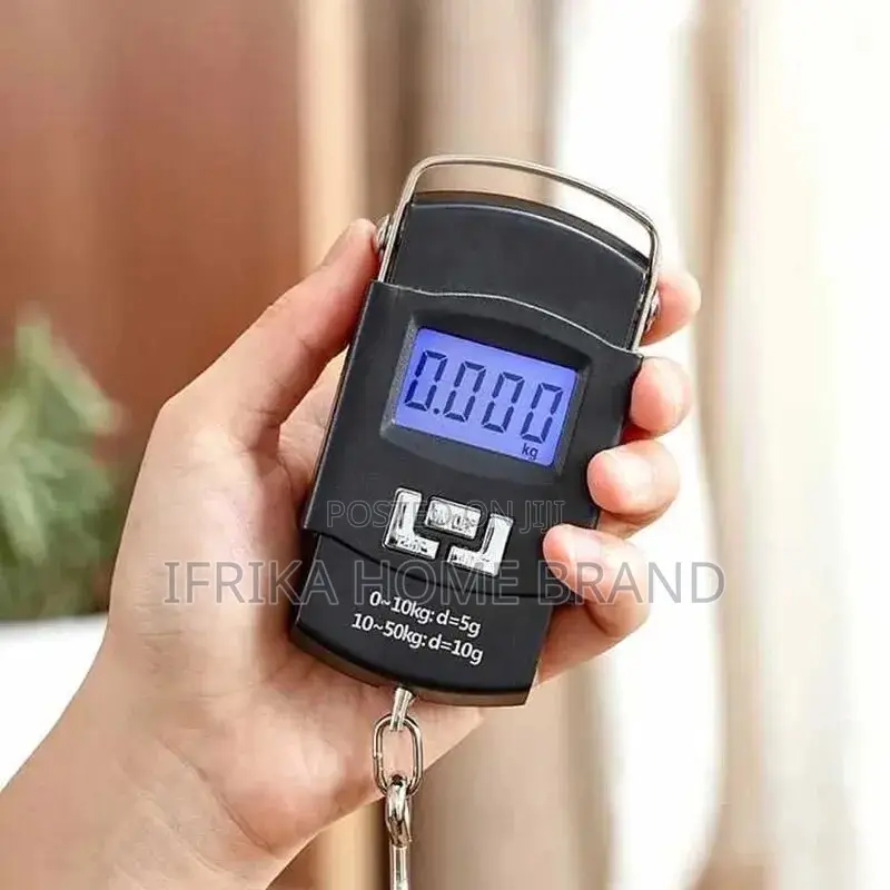 Black 50kg Portable Electronic Portable Luggage Scale LCD