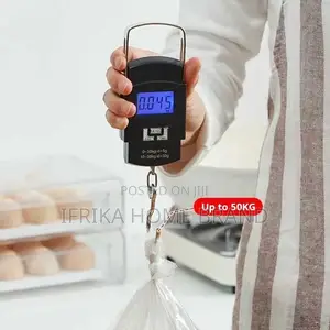 Black 50kg Portable Electronic Portable Luggage Scale LCD