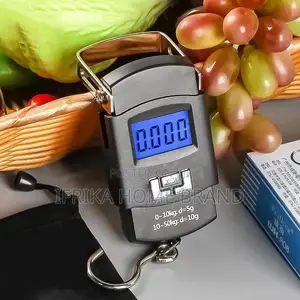 Black 50kg Portable Electronic Portable Luggage Scale LCD