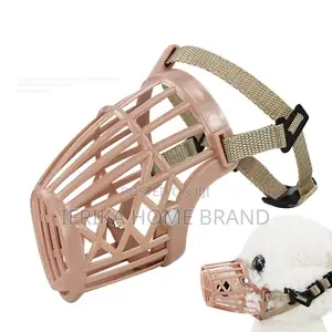 Solid Plastic Pet Dog Muzzle Adjustable Cat Dog Mouth Muzzle