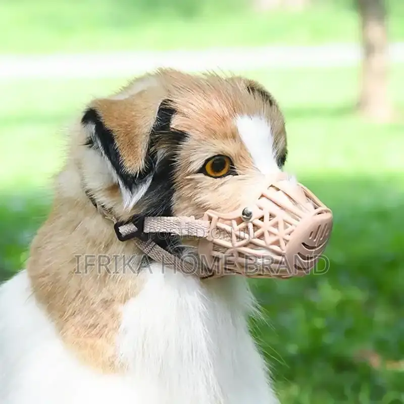 Solid Plastic Pet Dog Muzzle Adjustable Cat Dog Mouth Muzzle