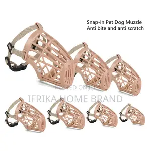 Solid Plastic Pet Dog Muzzle Adjustable Cat Dog Mouth Muzzle