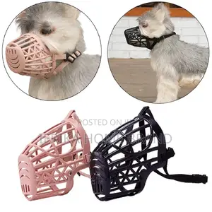Solid Plastic Pet Dog Muzzle Adjustable Cat Dog Mouth Muzzle